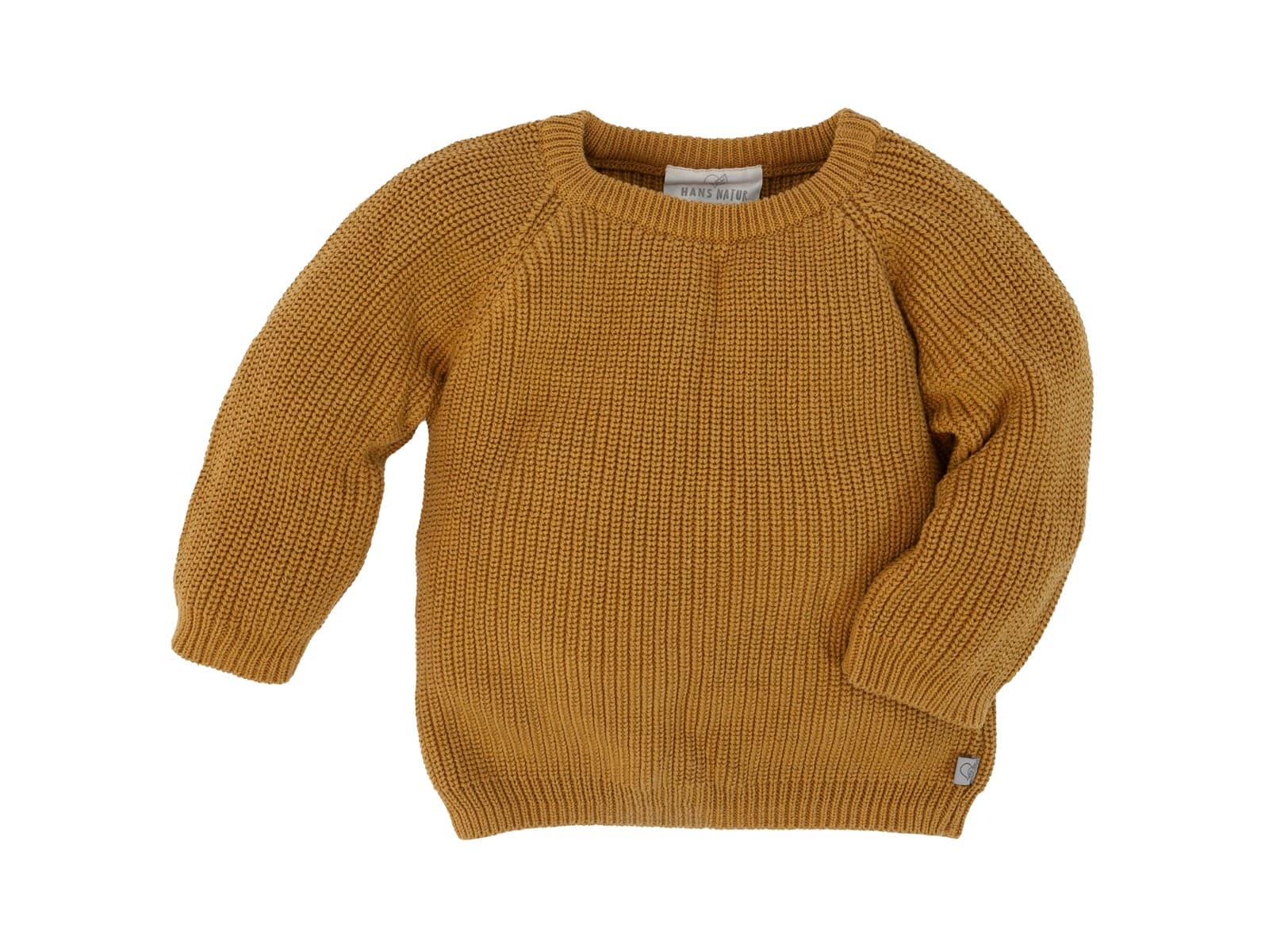 Baby und Kinder Pullover Grobstrick Bio-Baumwolle curry Gr. 62/68